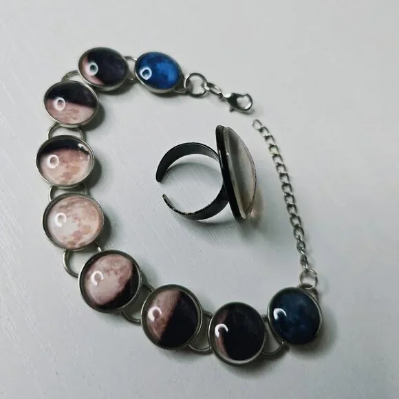 Moon Phases Jewelry Set - Picture 2 of 2